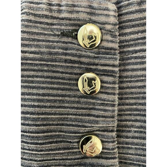 Vivian Westwood Women's Size 8 Gray Corduroy Flare Pants Made in Italy - Picture 6 of 9